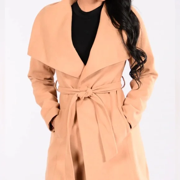SOLD — Caramel Trench Coat - Picture 3 of 6